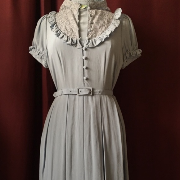 Anthropologie Dresses & Skirts - Anthropologie (Lil) Victorian Lace Silk Dress